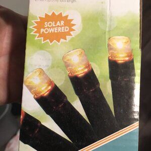 Solar Powered string lights Amazing when lit  3 sets = 150 lights